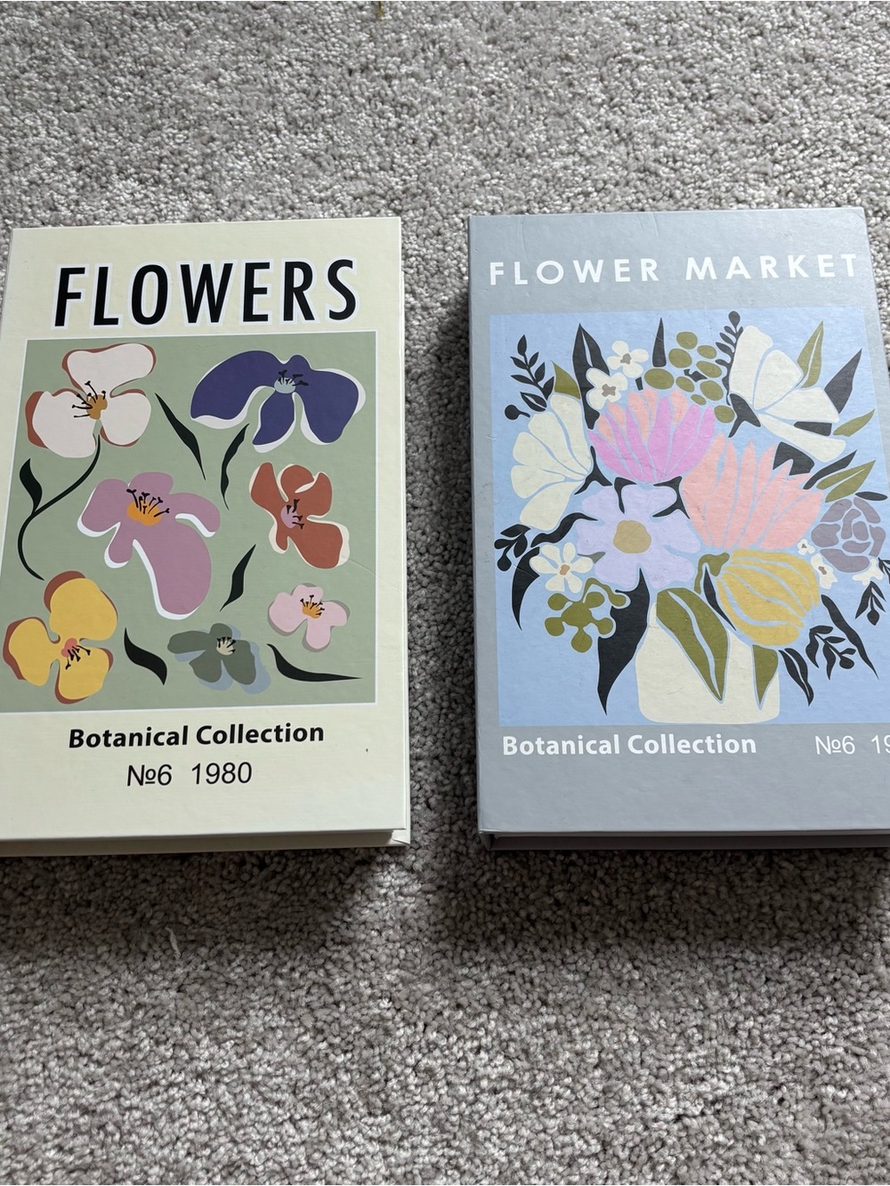 Botanical Flowers Wall Art Prints - Pastel Floral Covers